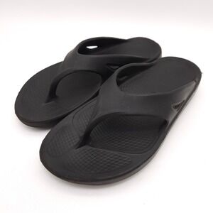 OOFOS OOriginal (Men's 9 Women's 11) Black Recovery Thong Sandals Flip Flops